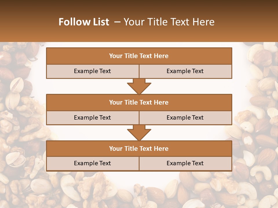 A Group Of Nuts On A White Background PowerPoint Template