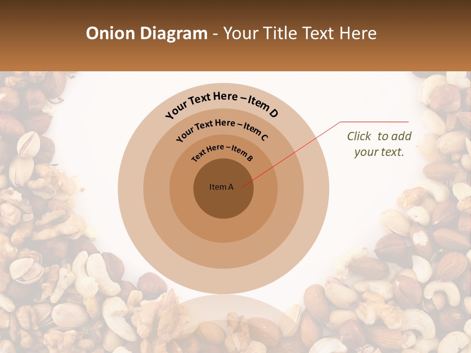 A Group Of Nuts On A White Background PowerPoint Template