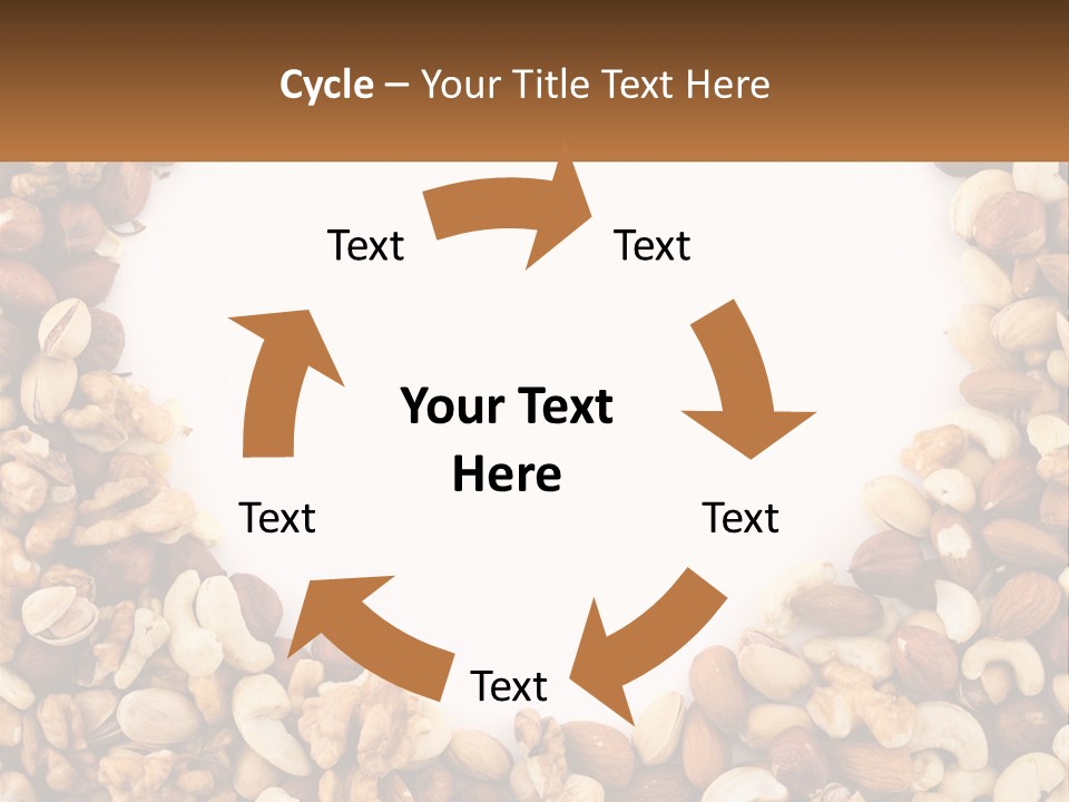 A Group Of Nuts On A White Background PowerPoint Template