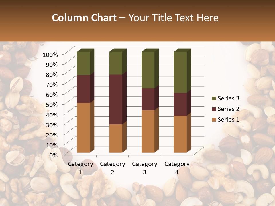 A Group Of Nuts On A White Background PowerPoint Template