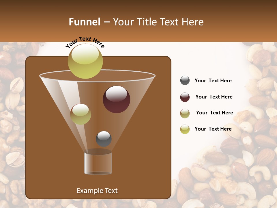 A Group Of Nuts On A White Background PowerPoint Template