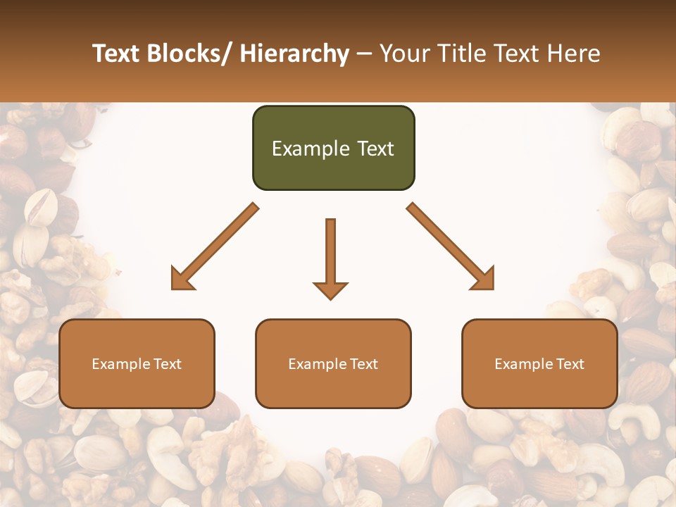 A Group Of Nuts On A White Background PowerPoint Template