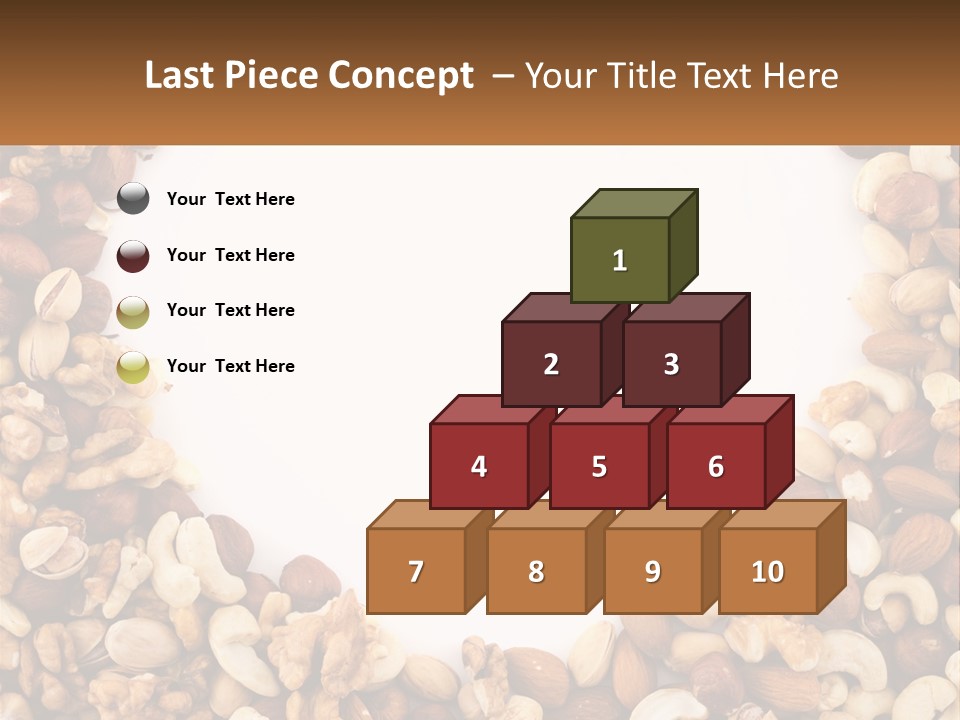 A Group Of Nuts On A White Background PowerPoint Template