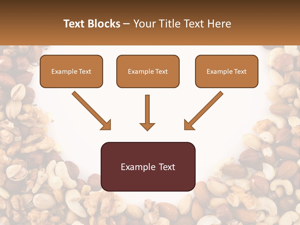 A Group Of Nuts On A White Background PowerPoint Template