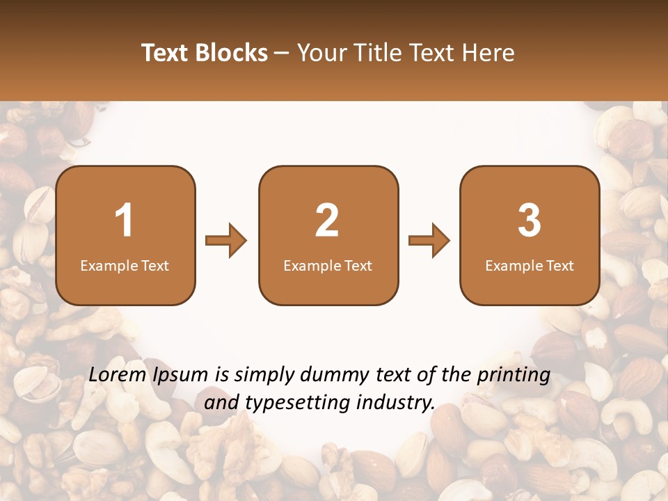 A Group Of Nuts On A White Background PowerPoint Template