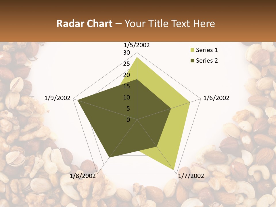A Group Of Nuts On A White Background PowerPoint Template