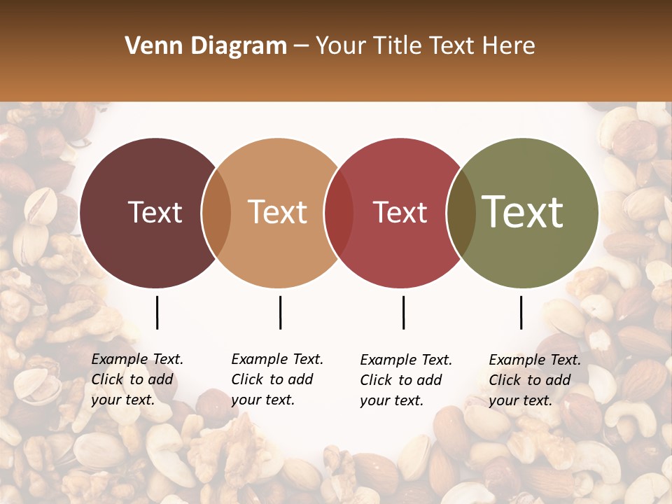 A Group Of Nuts On A White Background PowerPoint Template