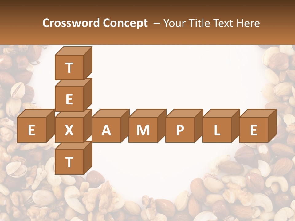 A Group Of Nuts On A White Background PowerPoint Template