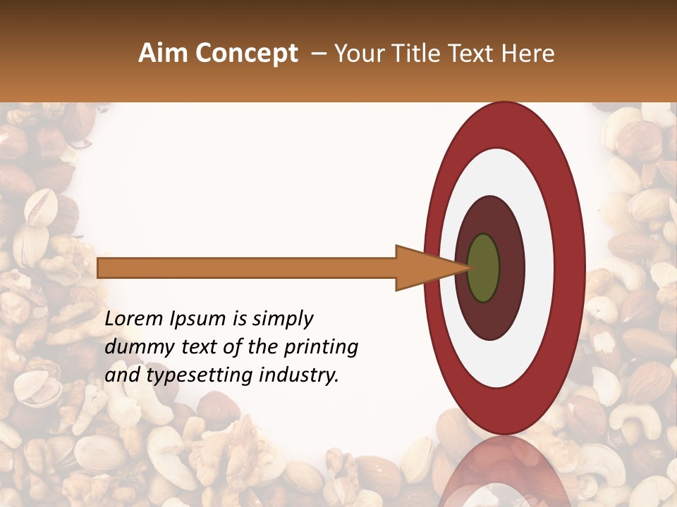 A Group Of Nuts On A White Background PowerPoint Template