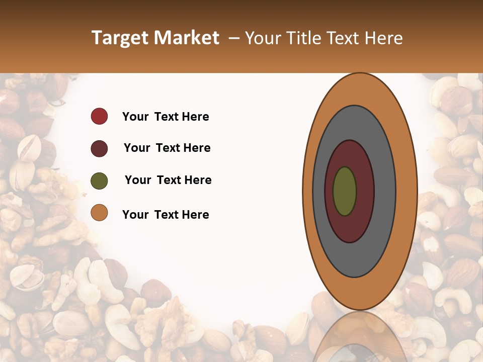 A Group Of Nuts On A White Background PowerPoint Template