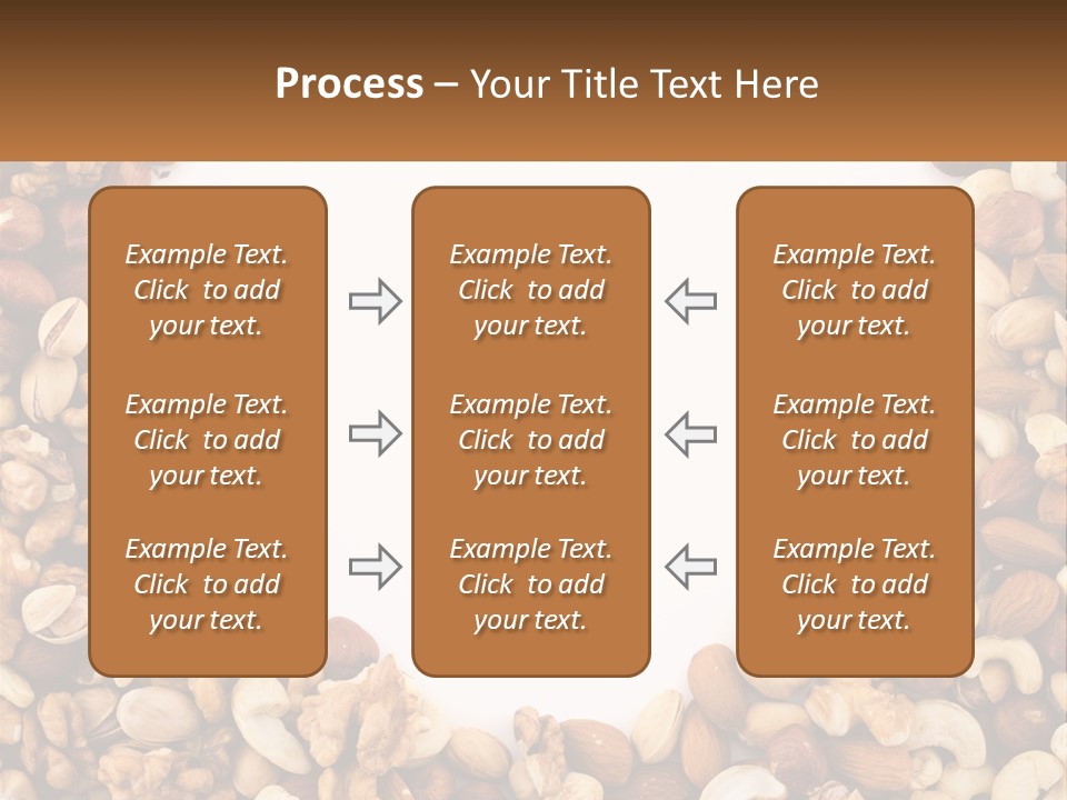 A Group Of Nuts On A White Background PowerPoint Template