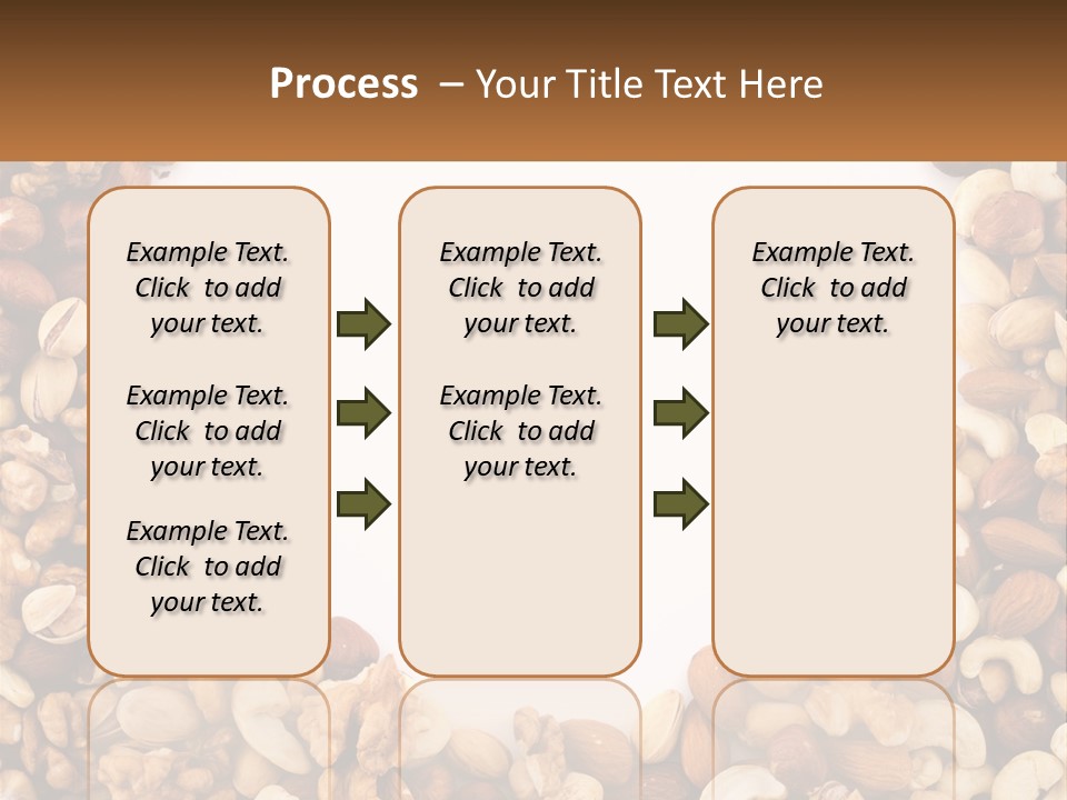 A Group Of Nuts On A White Background PowerPoint Template