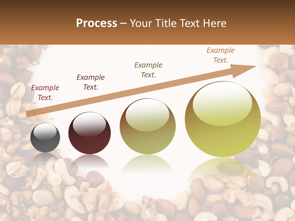 A Group Of Nuts On A White Background PowerPoint Template