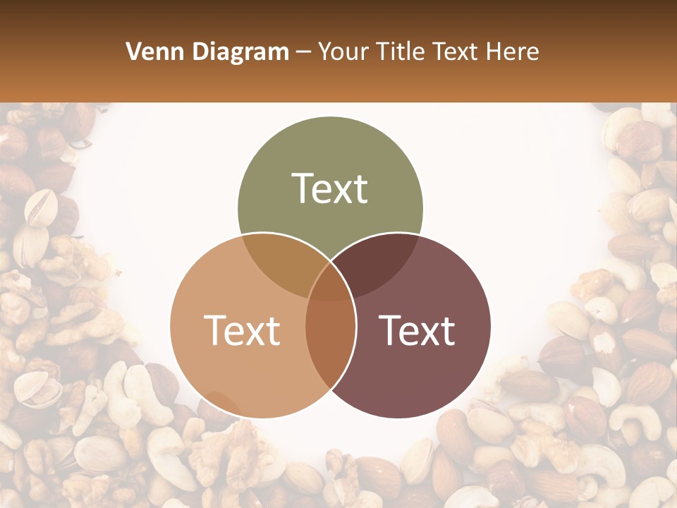 A Group Of Nuts On A White Background PowerPoint Template