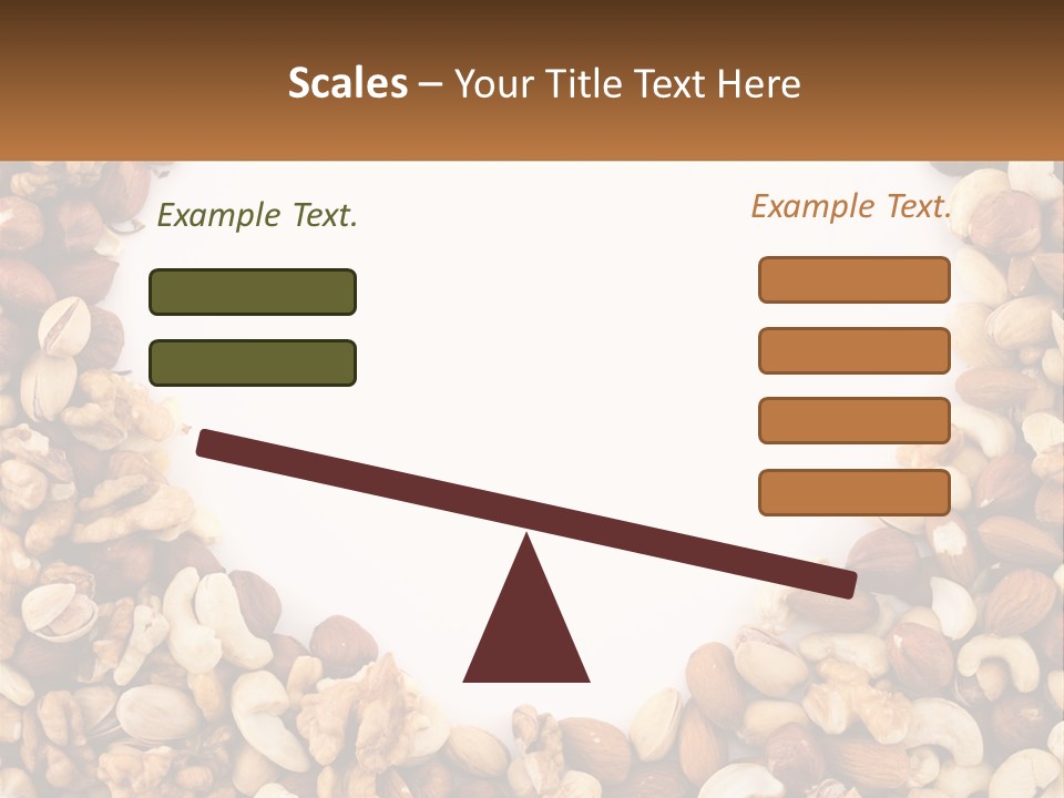 A Group Of Nuts On A White Background PowerPoint Template