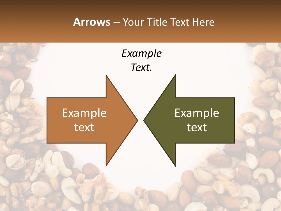 A Group Of Nuts On A White Background PowerPoint Template