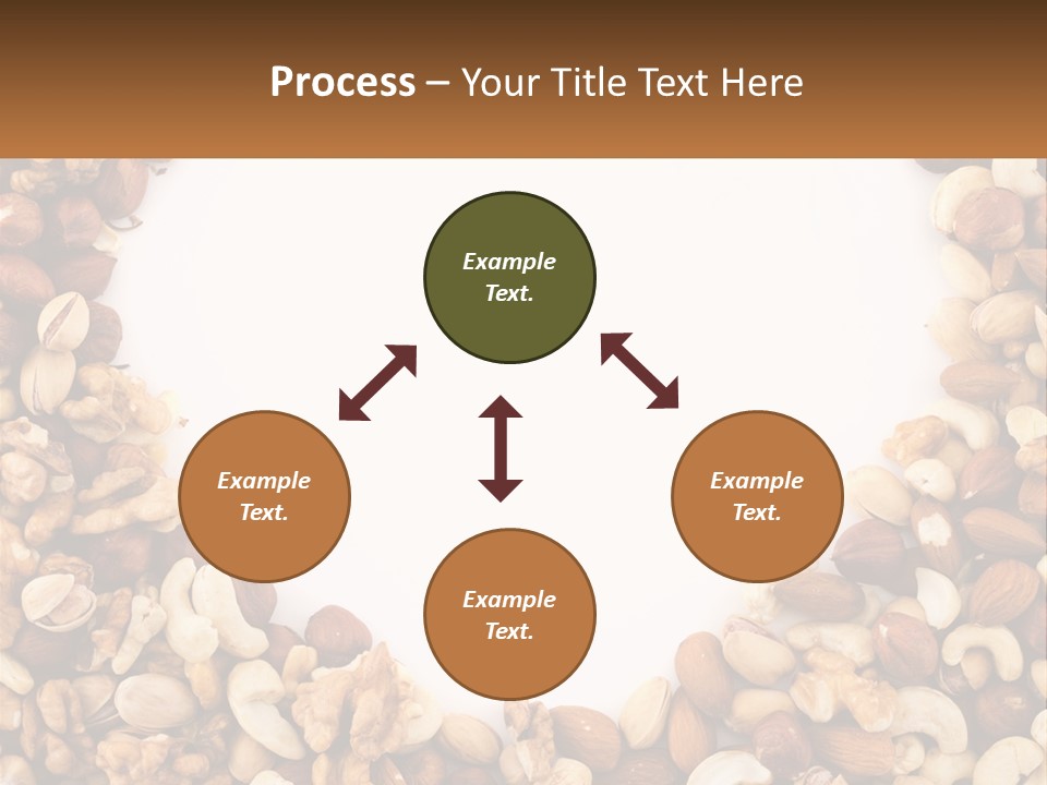 A Group Of Nuts On A White Background PowerPoint Template