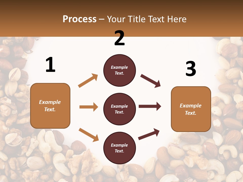 A Group Of Nuts On A White Background PowerPoint Template