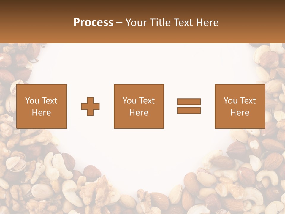 A Group Of Nuts On A White Background PowerPoint Template