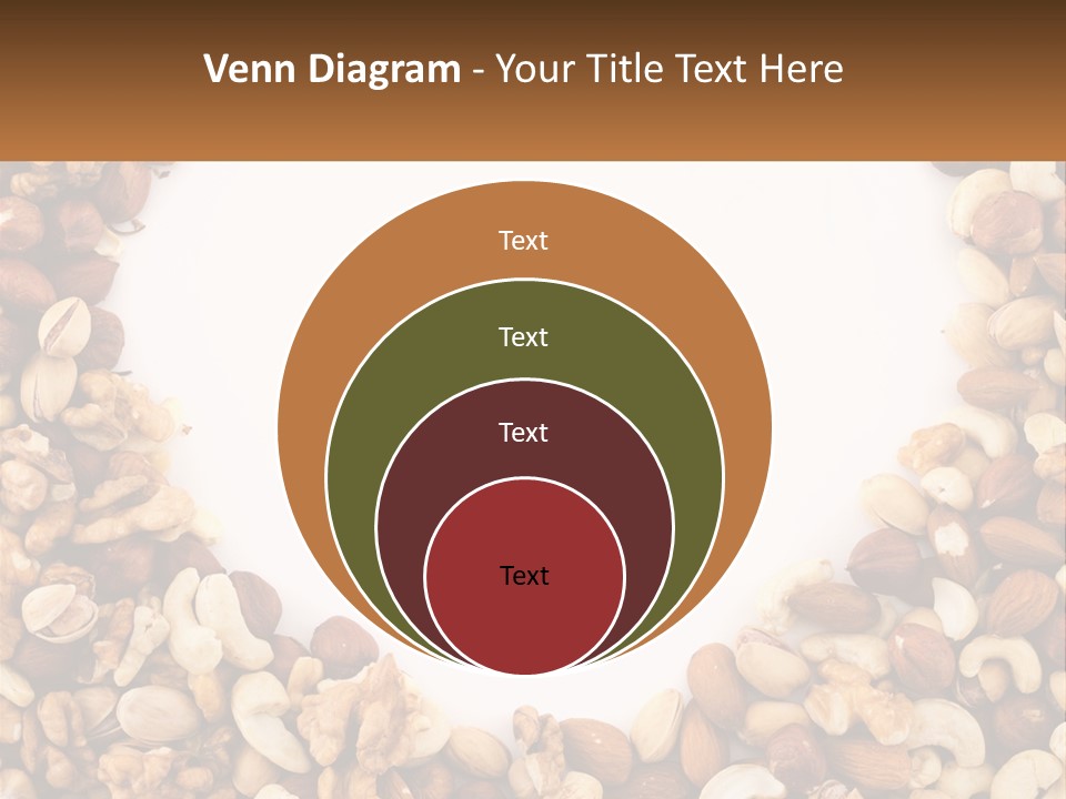 A Group Of Nuts On A White Background PowerPoint Template