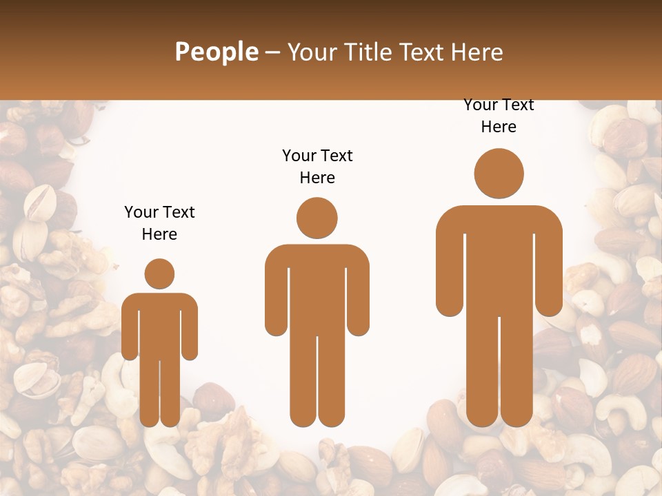 A Group Of Nuts On A White Background PowerPoint Template