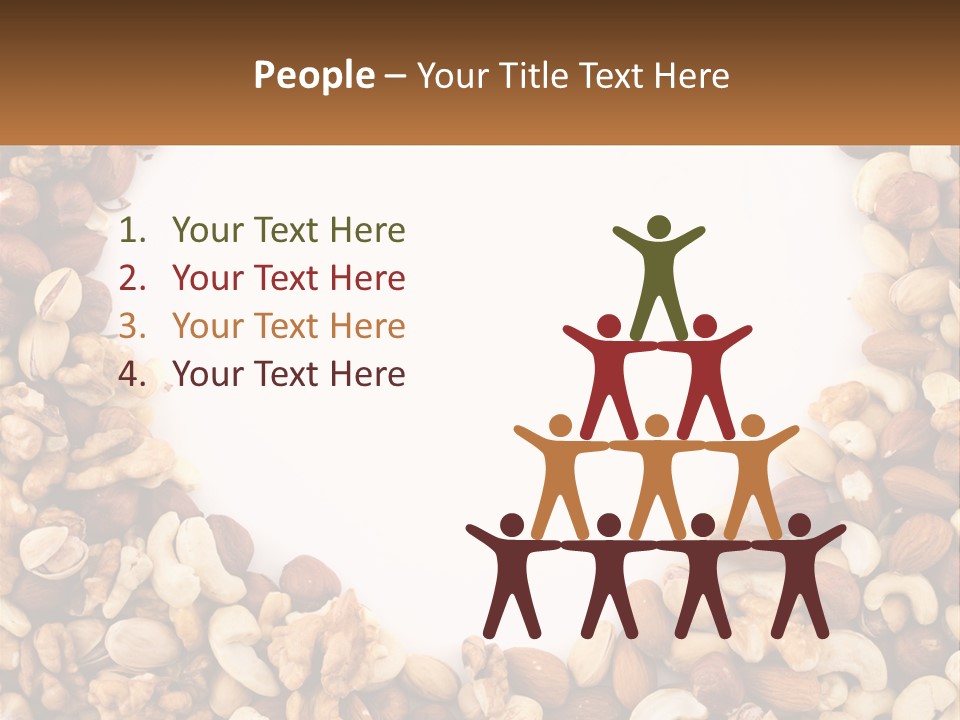 A Group Of Nuts On A White Background PowerPoint Template