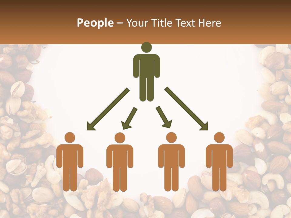 A Group Of Nuts On A White Background PowerPoint Template