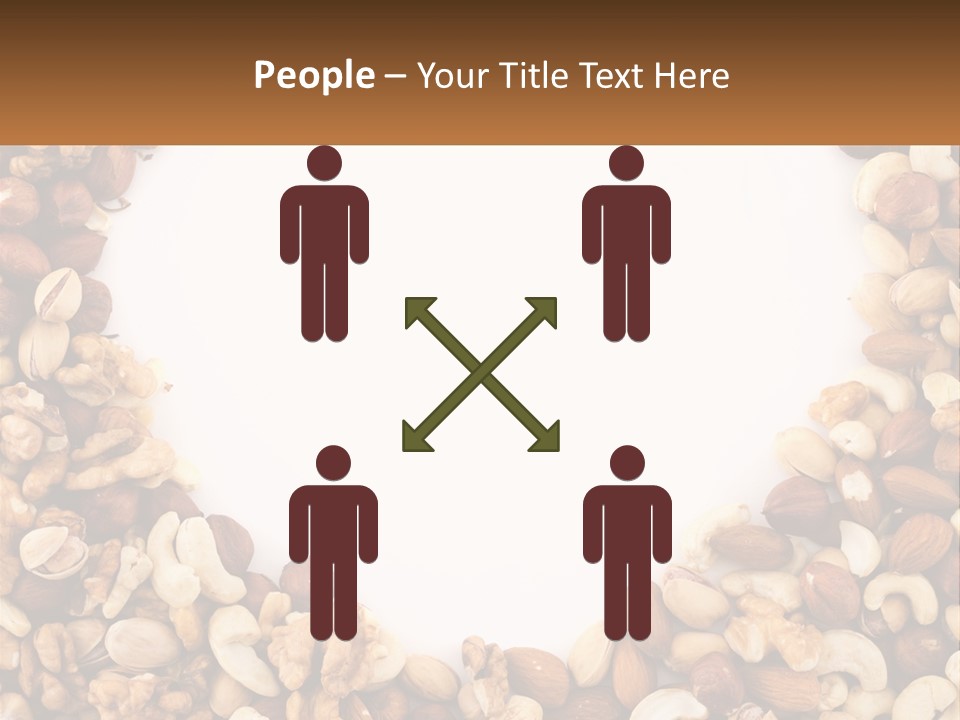 A Group Of Nuts On A White Background PowerPoint Template