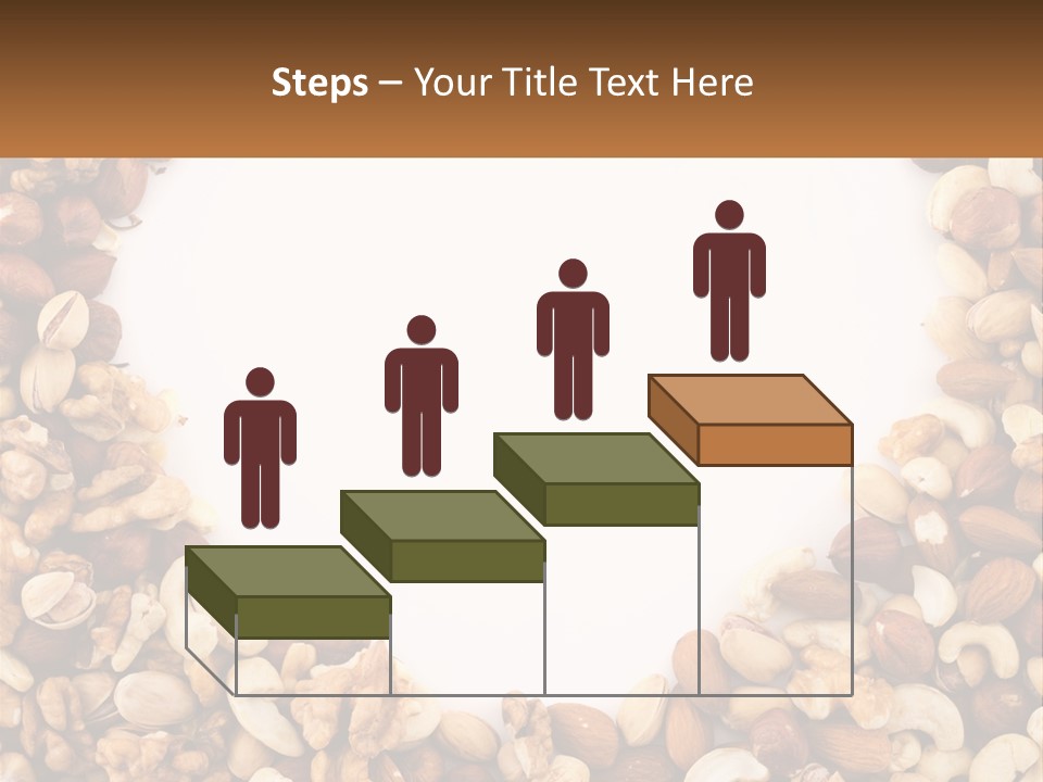 A Group Of Nuts On A White Background PowerPoint Template