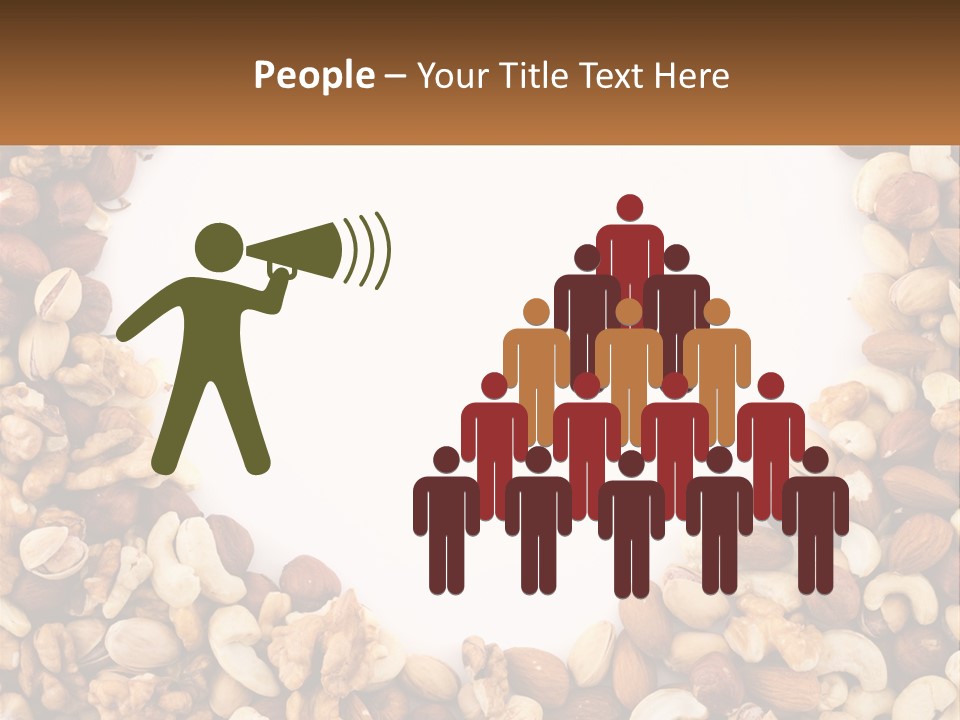 A Group Of Nuts On A White Background PowerPoint Template