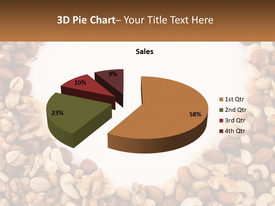 A Group Of Nuts On A White Background PowerPoint Template