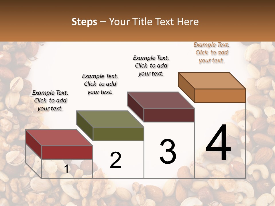 A Group Of Nuts On A White Background PowerPoint Template