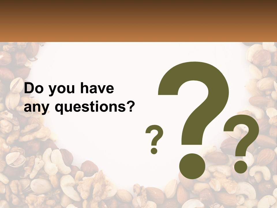 A Group Of Nuts On A White Background PowerPoint Template