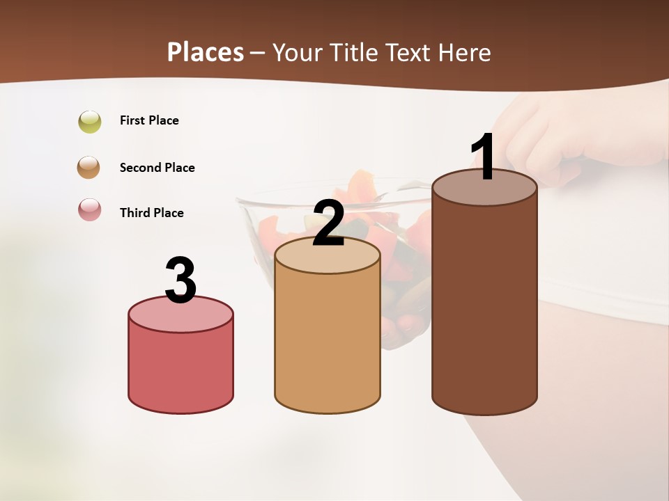 A Pregnant Woman Holding A Bowl Of Vegetables PowerPoint Template