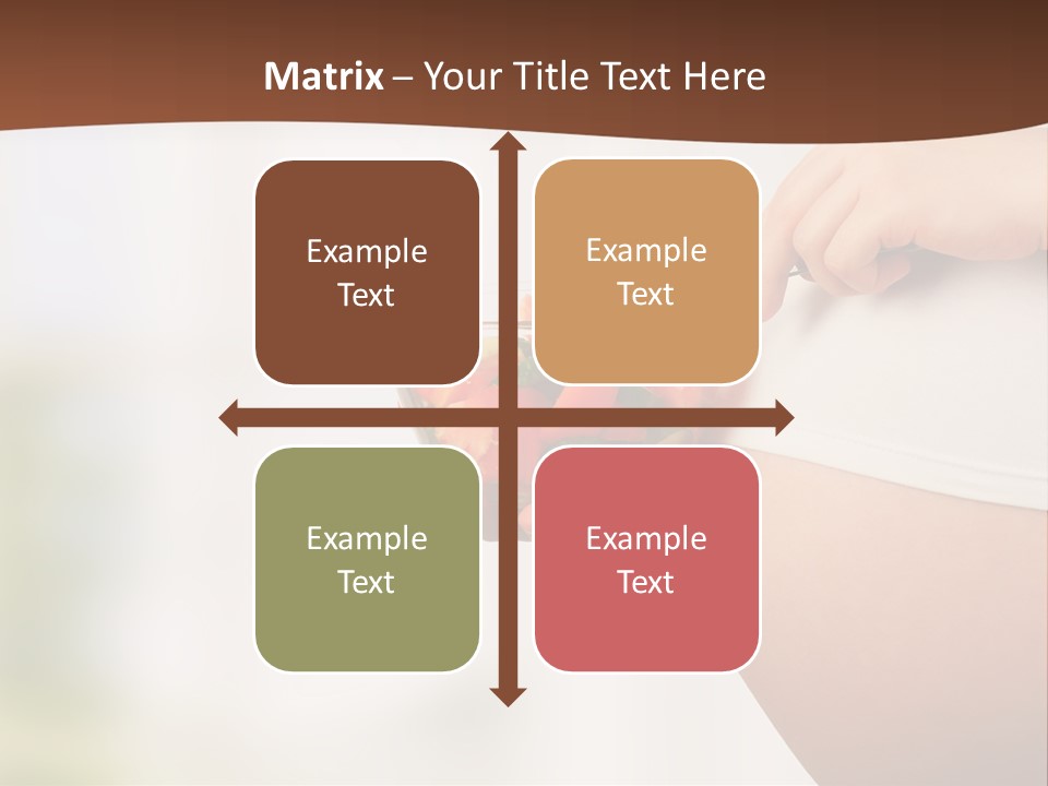 A Pregnant Woman Holding A Bowl Of Vegetables PowerPoint Template