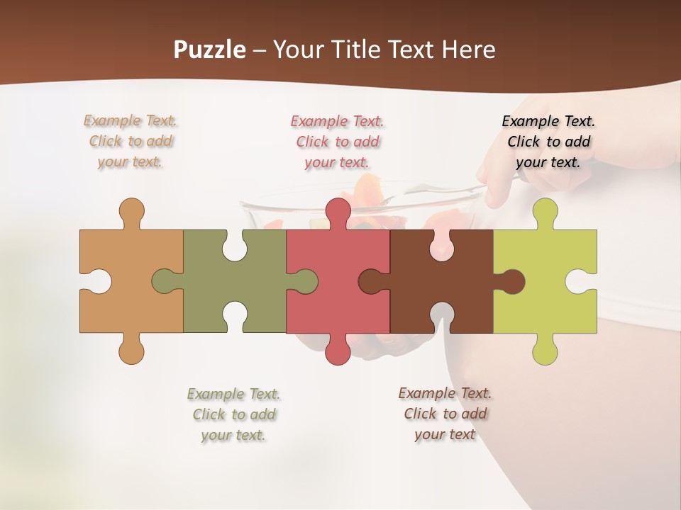 A Pregnant Woman Holding A Bowl Of Vegetables PowerPoint Template