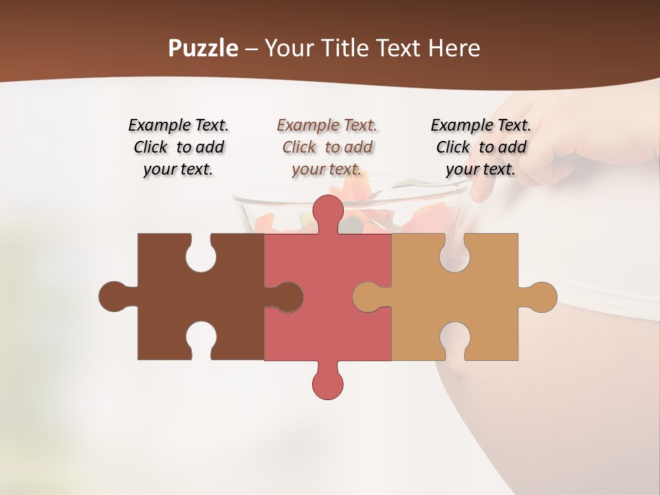 A Pregnant Woman Holding A Bowl Of Vegetables PowerPoint Template