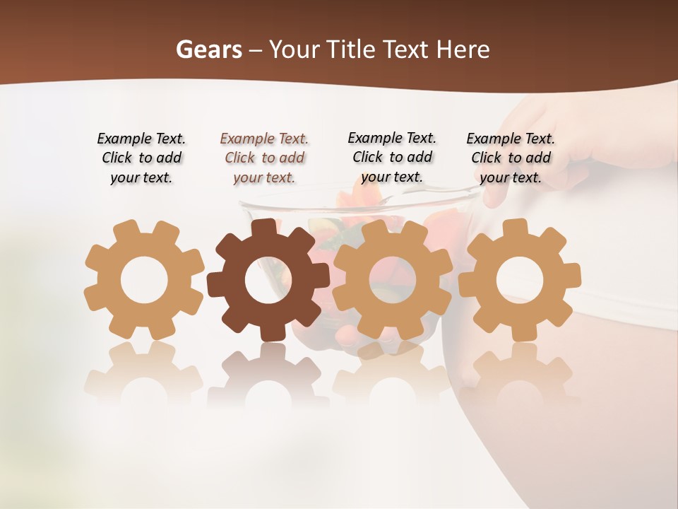 A Pregnant Woman Holding A Bowl Of Vegetables PowerPoint Template