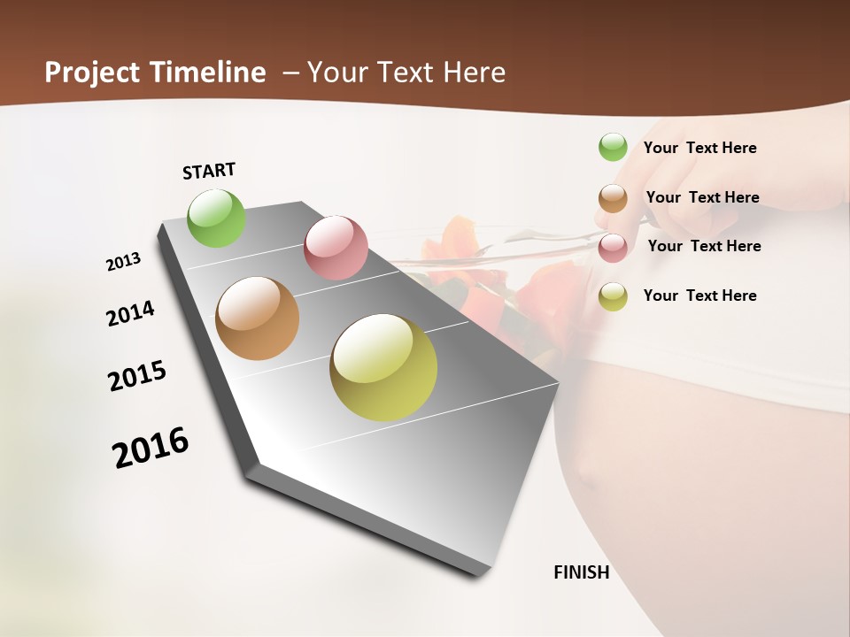 A Pregnant Woman Holding A Bowl Of Vegetables PowerPoint Template