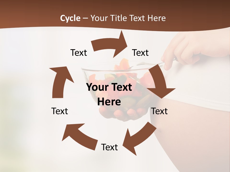 A Pregnant Woman Holding A Bowl Of Vegetables PowerPoint Template