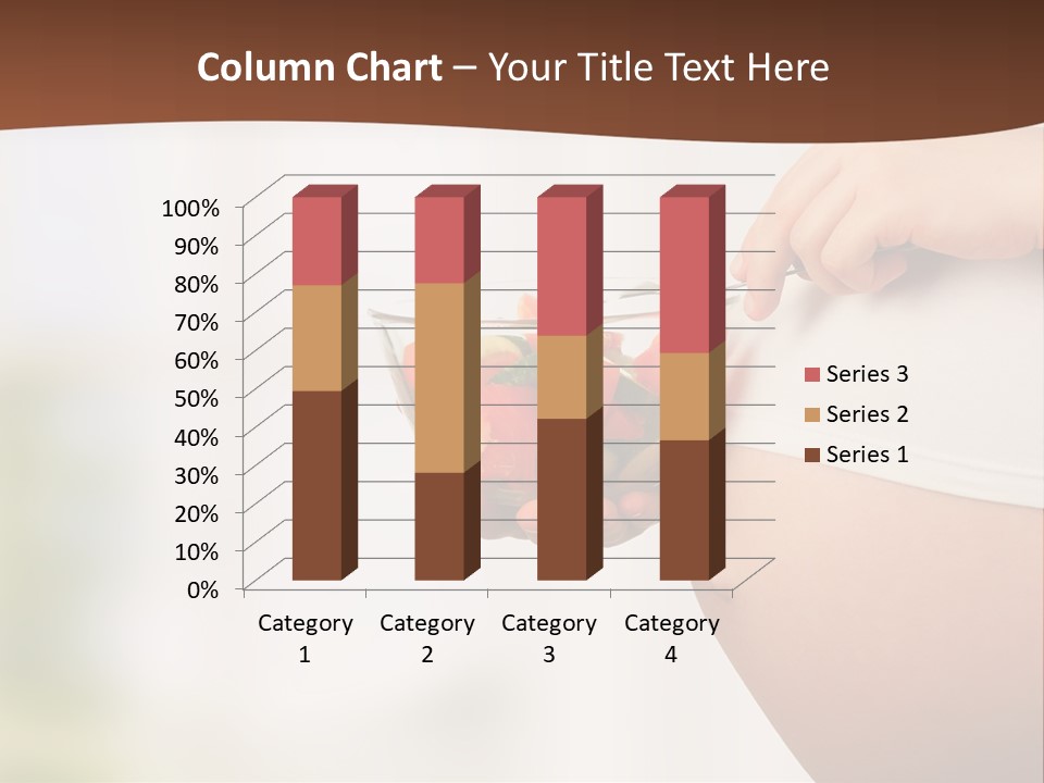 A Pregnant Woman Holding A Bowl Of Vegetables PowerPoint Template