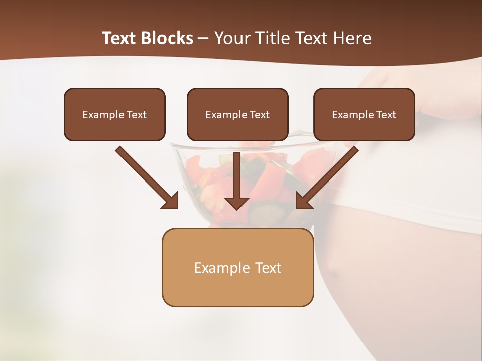 A Pregnant Woman Holding A Bowl Of Vegetables PowerPoint Template