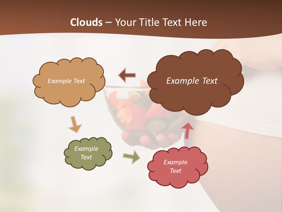 A Pregnant Woman Holding A Bowl Of Vegetables PowerPoint Template