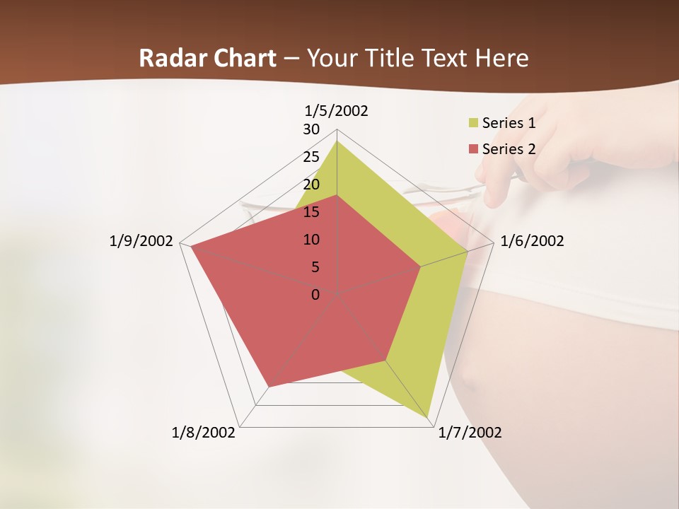 A Pregnant Woman Holding A Bowl Of Vegetables PowerPoint Template