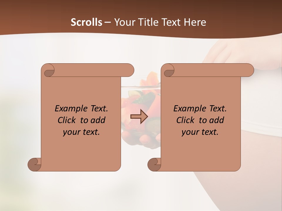 A Pregnant Woman Holding A Bowl Of Vegetables PowerPoint Template