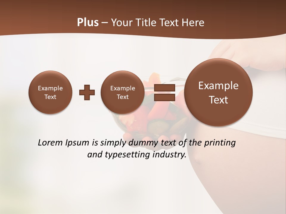 A Pregnant Woman Holding A Bowl Of Vegetables PowerPoint Template