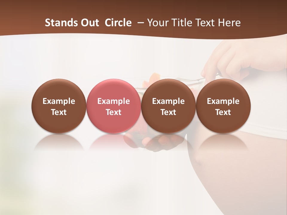 A Pregnant Woman Holding A Bowl Of Vegetables PowerPoint Template