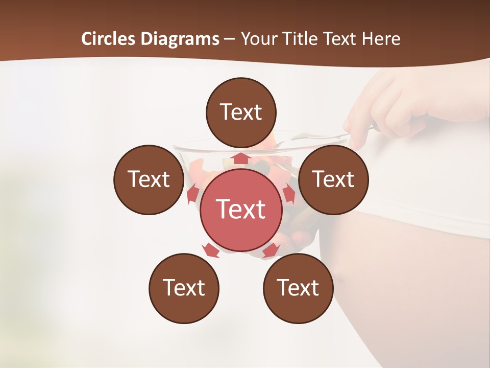 A Pregnant Woman Holding A Bowl Of Vegetables PowerPoint Template