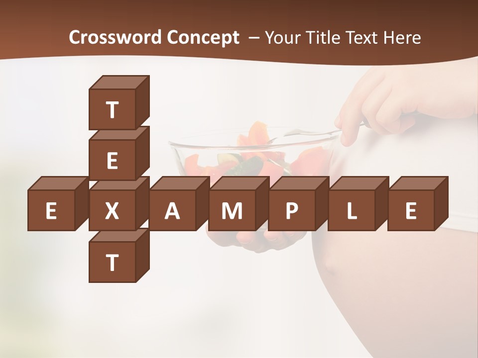 A Pregnant Woman Holding A Bowl Of Vegetables PowerPoint Template