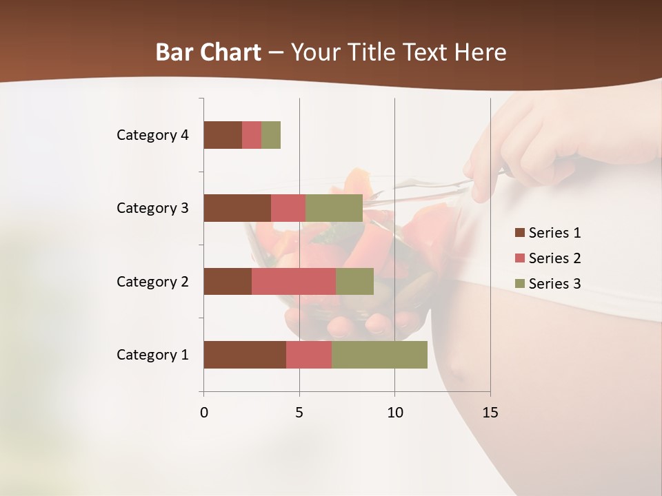 A Pregnant Woman Holding A Bowl Of Vegetables PowerPoint Template